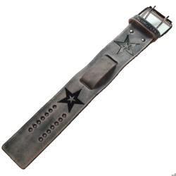Nemesis Faded Star Grey Leather Watch Band