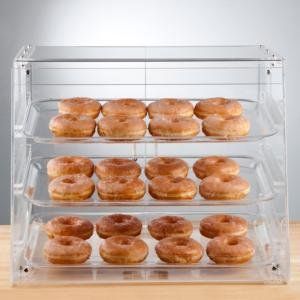 3 Tray Bakery Display Case w/ Rear Doors: Home & Kitchen
