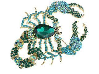 Emerald Tone Aquamarine Scorpion Claws Fierce Premiere