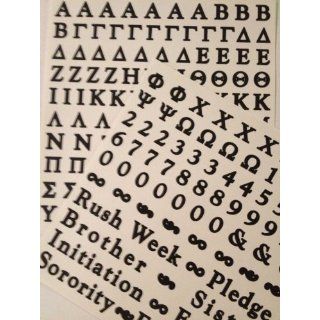 ABC/123 Stickers Greek Letters (Hard to Find) Everything