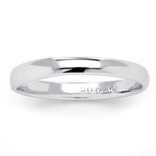 Toscana Sterling Silver Polished Wedding style Band