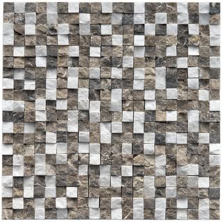 SomerTile 12x12 inch Griselda Chiseled 0.5 inch Sand Charcoal Natural