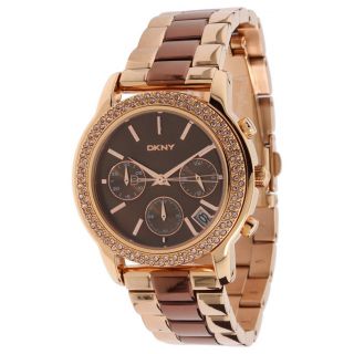 DKNY Womens Rose goldtone Steel Chronograph Watch Today $171.99
