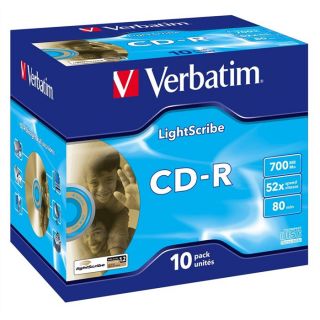 Verbatim CDR 700 Mo Lightscribe 80 min 52X (10) Su   Achat / Vente CD