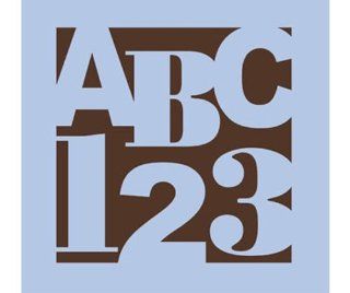 ABC 123 Squared Paint by Number Wall Mural Baby