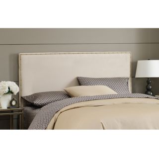 Wrightwood Oatmeal Microsuede Twin size Nail Button Headboard Today $