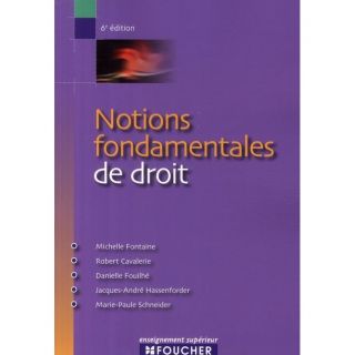 Notions fondamentales de droit (6e édition)   Achat / Vente livre