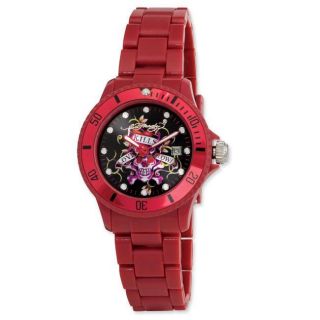 Ed Hardy Unisex Acrylic VIP Red Watch