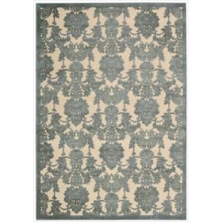 Graphic Illusions Damask Teal Rug (79 x 1010)