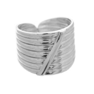 Sterling Silver Handmade Ridged Ring (Ecuador)