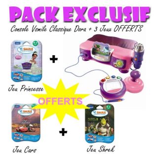 Pack Exclusif V.Smile Classique Dora + 3 Jeux   Achat / Vente CONSOLE