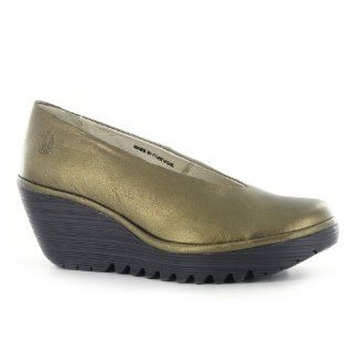 Fly London Yate Bronze Leather Womens Shoes: Shoes