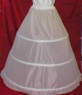 3 Bone Hoop Full Petticoat Wedding Slip Skirt (130DS 95