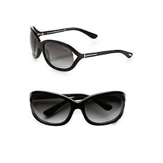 Tom Ford Jennifer FT0008 01B TF008 Black Grey Sunglasses