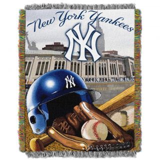 Northwest New York Yankees Woven Jacquard Acrylic Baby Blanket