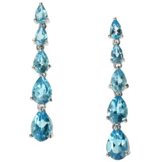 Sterling Silver Blue Topaz Earrings Today $146.99