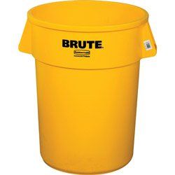 Yellow Brute Container, 55 Gallon Capacity (RUB128C
