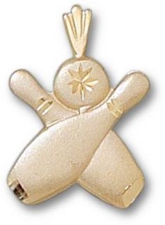 Bowling Pins and Ball Pendant   10KT Gold Jewelry Sports