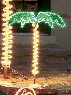 4.5 Tropical Lighted Holographic Rope Light Outdoor Palm