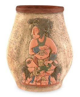 Ceramic vase, Maya King of Palenque