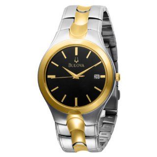 Bulova Mens 98B133 Bracelet Black Dial Watch Watches