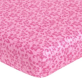 Sweet JoJo Designs Surf Hibiscus Fitted Crib Sheet Today: $18.99