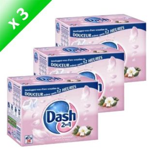 DASH 2 en 1 Tablettes Dermadouceur x 3   Achat / Vente LESSIVE DASH 2
