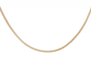14 kt Gold 18 inch 1.6 mm Hollow Popcorn Necklace