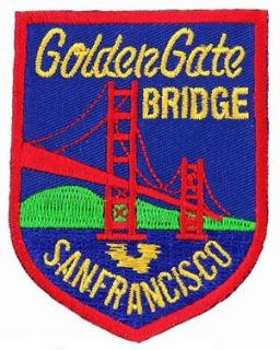 Golden Gate Bridge Embroidered Patch San Francisco Iron On
