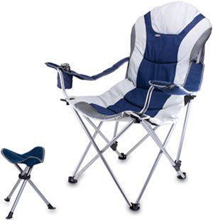 Picnic Time 803 86 138 Reclining Camp Chair with Footrest