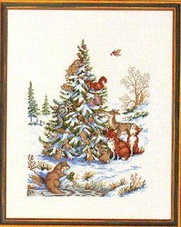Forest Holiday Tree Counted Cross Stitch 14 143: Arts, Crafts & Sewing