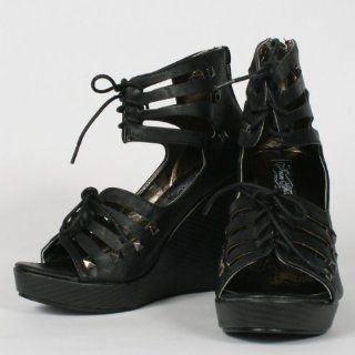 Ruff Rider Womens Wedges In Black, Size 11 W US, Color Black Shoes