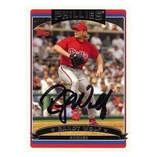  Randy Wolf 2006 Topps Autograph #141 Phillies Brewers Collectibles