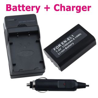 BasAcc Camera Battery and Charger for Nikon Coolpix 4500/5700/8700