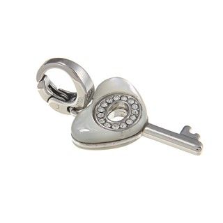 Fossil Jewelry Womens Stainless Steel Key Charm
