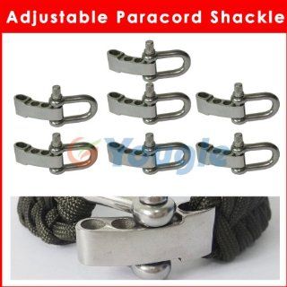 7 Packs/lot Stainless Steel Adjustable PARACORD BRACELET