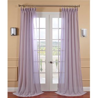 Lilac Haze Faux Linen Sheer Curtain Panel