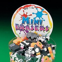 144 Zoo Animal Mini Erasers Toys & Games