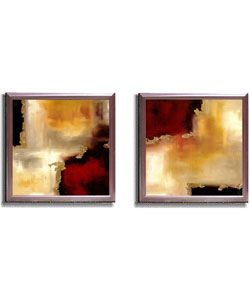 Maitland Crimson Accent 2 piece Framed Canvas Art