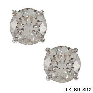 14k Gold 3/4ct TDW Clarity enhanced Diamond Stud Earrings (J K, SI1