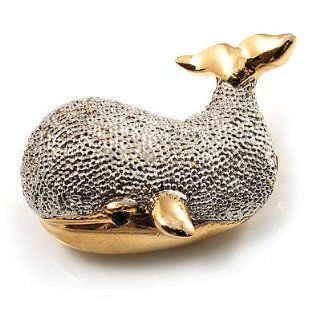 Cute Whale Brooch (Gold&Silver Tone): Jewelry