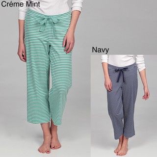 Nautica Womens Stripe Drawstring Capri Pajama Pant
