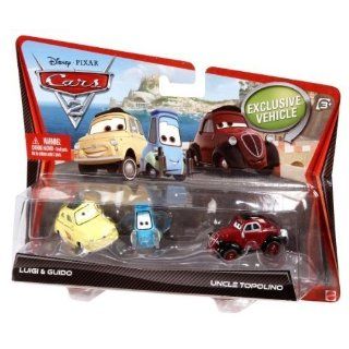 Pixar CARS 2 Movie 155 Die Cast Car 2Pack Luigi, Guido Uncle Topolino