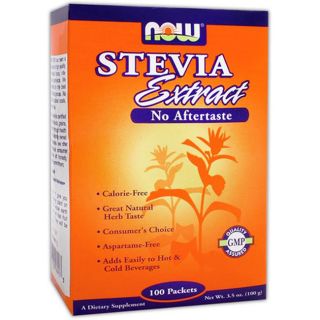 Now Foods Stevia Extract 100 count Packets (Pack of 6)