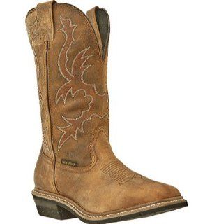 Mens 12 Inch Waterproof Nogales Tan Distressed Boots  DP69791 Shoes