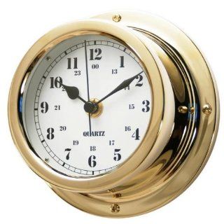 Ambient Weather GL152 C1 6 Nautical Quartz Clock, Arabic