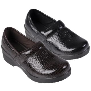 Journee Collection Womens Faux Leather Croc Print Clogs Today $29.99