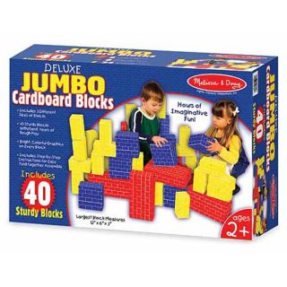 Melissa & Doug Jumbo Cardboard 40 piece Basic Blocks Today $35.99