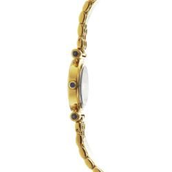 Bulova Womens Crystal Goldplated Steel Quartz Watch