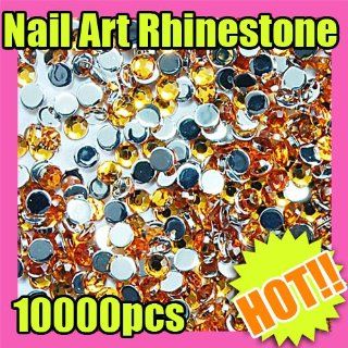 orange 2mm round nail art glitter rhinestone 163: Everything Else